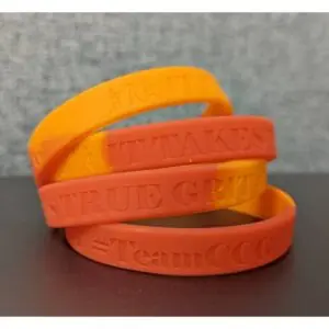 True Grit Wrist Band - Orange & Red