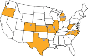 Corporate Cleaning Group Locations Map