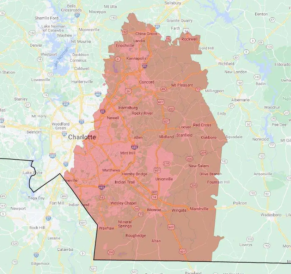 Charlotte Nc Zip Code Map Printable 480+ Charlotte North Carolina Map