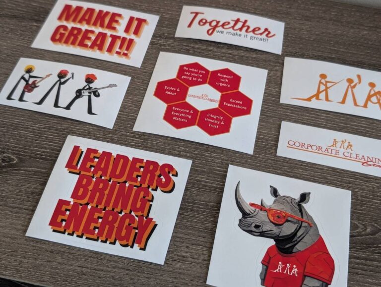 CCG Stickers Series 1 - 8 pack | Corporate Cleaning Group